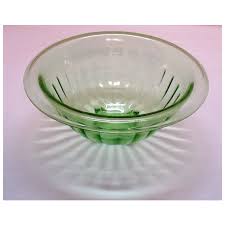 Vintage Anchor Hocking Green Transparent Rolled Edge Paneled ...