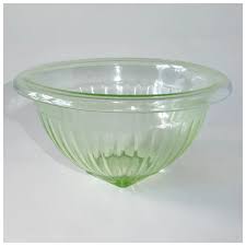 Hazel Atlas Transparent Green Federal Glass Mixing Bowl. For ...