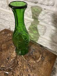 Green Depression Glass Bud Vase . Green Glass Bud Vase ...