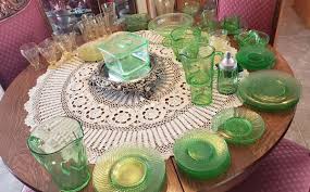 4 x 6" Yellow Depressed Glass Saucer Vintage Etched Dishes Floral Design Plates | eBay