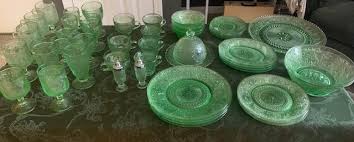Vintage Tiara Chantilly Green Sandwich Pattern 47-piece set, excellent condition | eBay