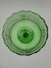 Vintage 1960s EO Brody Co USA Green Sandwich Glass Compote M6000 | eBay