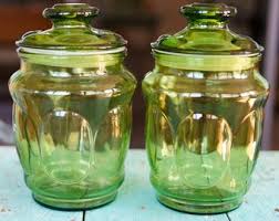 2 Vintage LE Smith Avocado Green Bubble Canisters With Lids Kitchen Storage Retro 1970 - Etsy