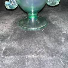 Fenton | Accents | Fenton Green Dolphin Handle Iridescent ...