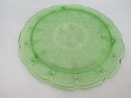 Vintage Green Depression Glass Plate for Sale in Lakewood, CA - OfferUp