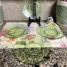 Vintage Hazel Atlas Cloverleaf Green Luncheon Plate Set 4 Pieces Salad Plate Set Green Depression Glass Christmas Gift Friendship Gift - Etsy