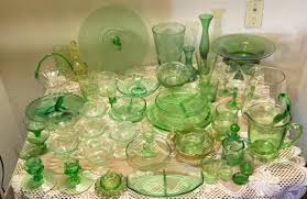 Large Lot Of Green Depression Glass And Similar Glassware | EstateSales.org
