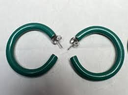 4 Pair VTG 80s Pierced Hoop EARRINGS Purple Blue | eBay