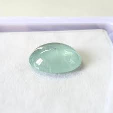 17×13mm*natural Greenish Blue Aquamarine Milky Cabochon ...