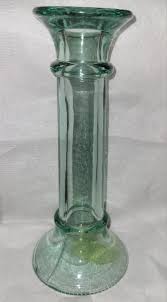 Georgia Green Glass Candlestick/Bud vase 7" | eBay