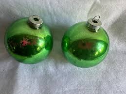 beautiful green Shiny Glass ornament christmas VINTAGE MADE ...