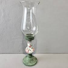 Pier 1 Hurricane Candle Holder Bronze Patina Floral Taper Vintage READ | eBay