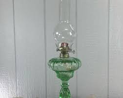 Buy Vintage Kerosene Desk Lamp | Choose From: Clear Glass Base, Acorn Shape Milk Glass W/daisies, or 1999 Light House International W/green Base Online in India - Etsy