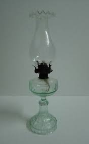 Vintage Early XXth Century Vacuum Oil Company Light Green Glass Kerosene Lamp | eBay