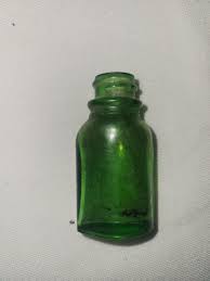 1940's VINTAGE GREEN GLASS MEDICINE Bottle | eBay