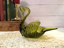 Buy Olive Glass Swan Online In India - Etsy India