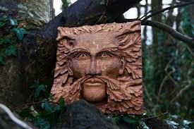 Hand Carved Cornish Wood Spirit Greenman. - Etsy