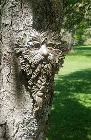 Greenman Concrete Wall Plaque: Garden Decor With Hanger - Etsy