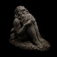 Vintage Signed Green Man W/ Staff Amidst Ivy Vines Resin ...