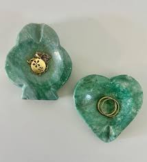 Vintage, Green Marble, Stone, Trinket Dish, Heart, Spade, Mexico, 3.25 In, Two - Etsy