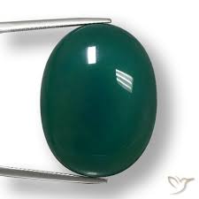 52.23ct Natural Deep Green Agate, Oval, Translucent