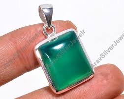 Handmade Green Onyx 925 Sterling Silver Statement Pendant - Etsy