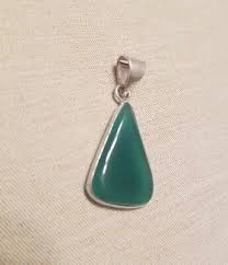 New Green Onyx 925 Silver Plated? Handmade Pendant NWOT Boho ...