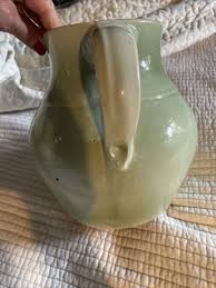 Antique Clay Water Pitcher Gallon Light Green | eBay
