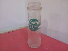 Vintage Glass Bottle, Green Spot Beverage Bottle, 7 Oz ...