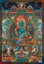 Handpainted Green Tara Thangka | Tibetan Buddhist Deity of ...