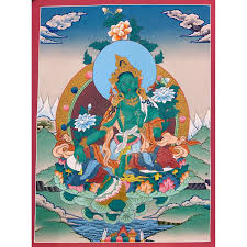 Green Tara Thangka – Art Of Tibet