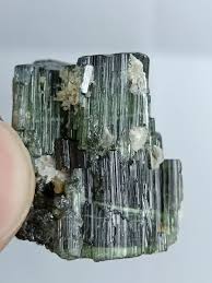 Greenish Terminated Crystal Of Tourmaline With Tiny Albite ...