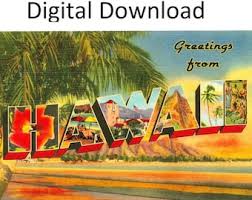 Buy Vintage Hawaii Postcard: 1930s-40s Large Letter ...
