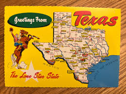 c1950's Greetings From Texas The Lone Star State Vintage ...