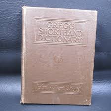 Gregg Shorthand Dictionary 1930 Reference Book Brown Cover ...