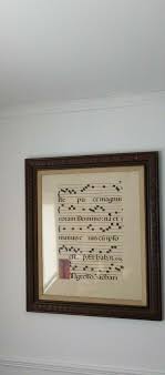 RARE! Vintage Framed Gregorian Chant Sheet Music Print ...