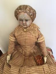 1830's paper mache head doll | eBay