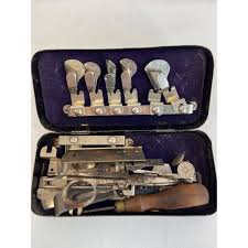 Greist Vintage Sewing Machine Attachments In Metal Case With Purple Lining | eBay