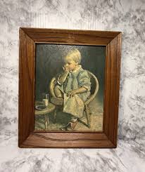 Framed 6x8” Pair J. Ingwersen Art Prints Gretchen & Gary Boy ...