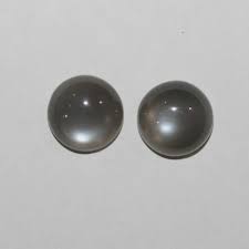 AAA+ Natural Grey Moonstone Round Cabochon Loose Gemstone ...