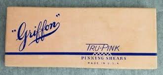 Vintage Griffon Tru-Pink Pinking Shears Booklet Box Scissors ...