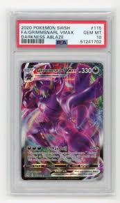 Grimmsnarl VMAX Full Art 2020 Pokemon Sword & Shield Darkness Ablaze #115 PSA 10 | eBay
