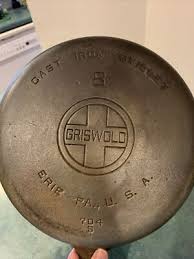 Vintage Griswold Cast Iron Chrome Plated #8 704 S *Level *Cleaned/Seasoned | eBay
