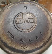 Sold at Auction: Vintage No. 8 Griswold 704C Large Logo Cast Iron Skillet, Nickle Chrome Finish, EC