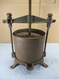 Antique Vintage Cast Iron Wine Fruit Lard Press 10 Quarts ...