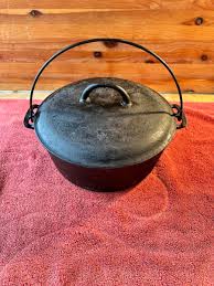 Griswold Black Cast Iron ERIE 9 2552 Dutch Oven Bean Pot ...