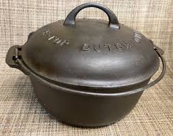 Griswold Cast Iron No.7 Dutch Oven with Lid &Trivet Big Block Logo | eBay