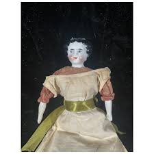 Antique 8" German Smiling China Head Doll On Original Cloth ...