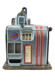 Vintage Columbia Blue 5 Cent Slot Machine