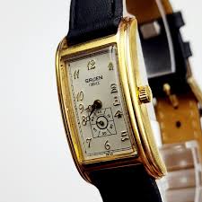 Women's SWISS Gold Plated Watch GRUEN "Curvex" GR0080 | eBay